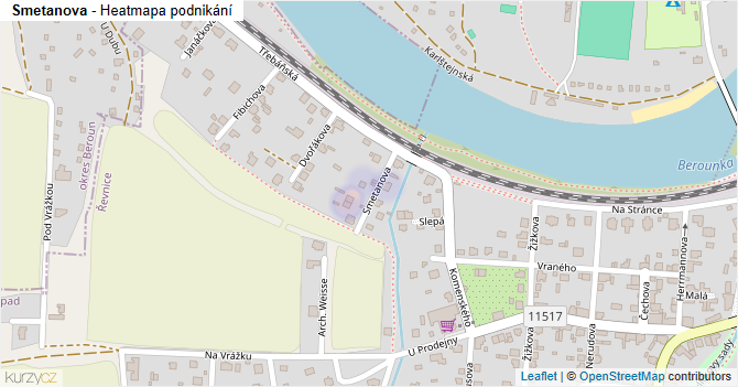 Smetanova - mapa podnikání