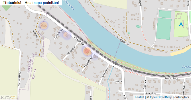 Třebáňská - mapa podnikání
