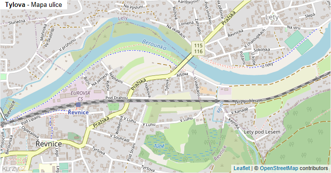 Tylova - mapa ulice