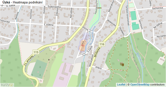 Úzká - mapa podnikání