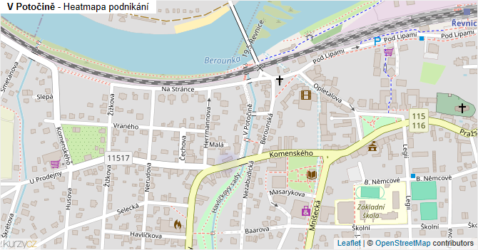 V Potočině - mapa podnikání