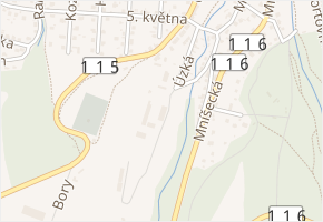 V Zátiší v obci Řevnice - mapa ulice