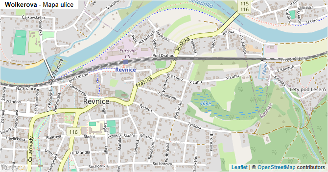 Wolkerova - mapa ulice