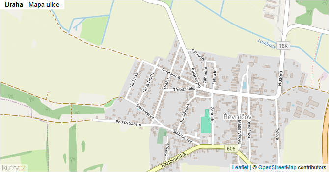 Draha - mapa ulice