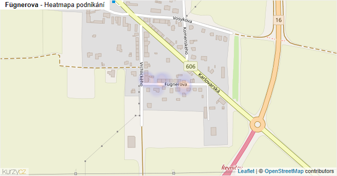 Fügnerova - mapa podnikání