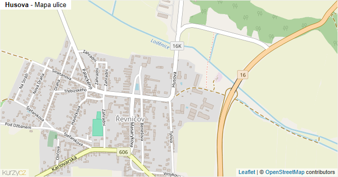 Husova - mapa ulice