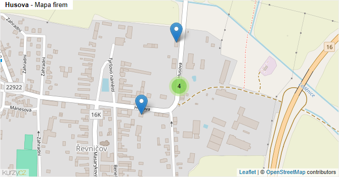 Husova - mapa firem