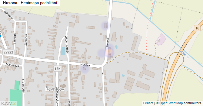 Husova - mapa podnikání