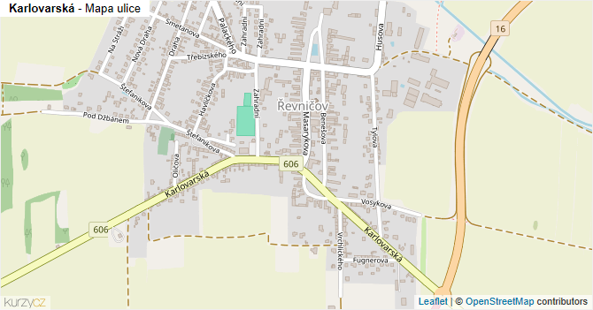 Karlovarská - mapa ulice