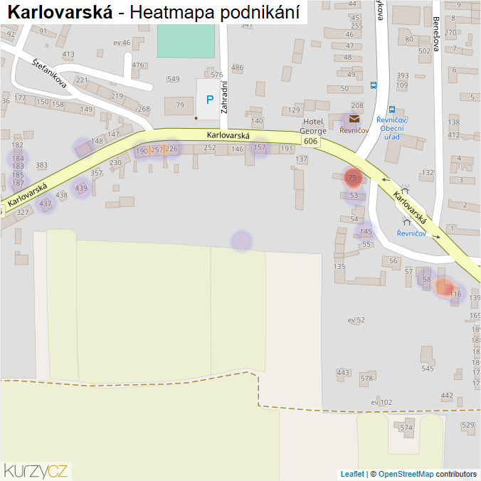 Mapa Karlovarská - Firmy v ulici.