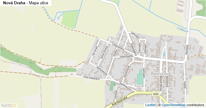 Nová Draha - mapa ulice