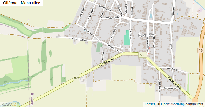 Oličova - mapa ulice