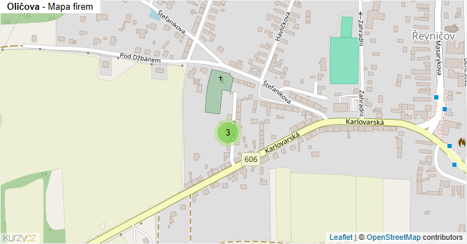 Oličova - mapa firem
