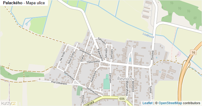 Palackého - mapa ulice