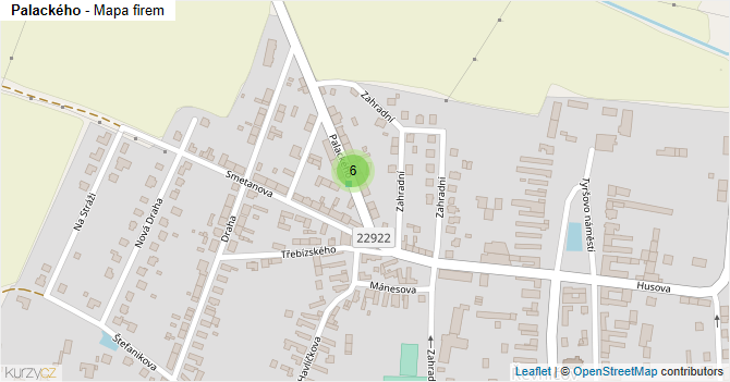 Palackého - mapa firem