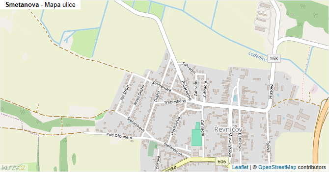 Smetanova - mapa ulice
