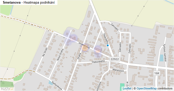 Smetanova - mapa podnikání