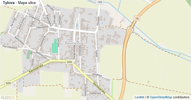 Tylova - mapa ulice