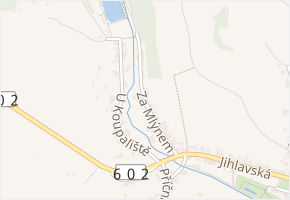 Za Mlýnem v obci Říčany - mapa ulice