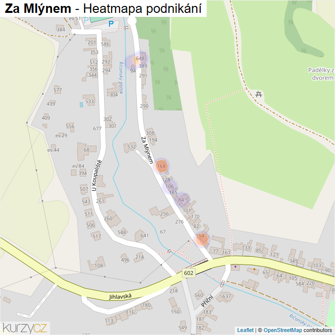 Mapa Za Mlýnem - Firmy v ulici.