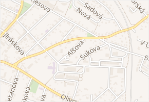 Alšova v obci Říčany - mapa ulice
