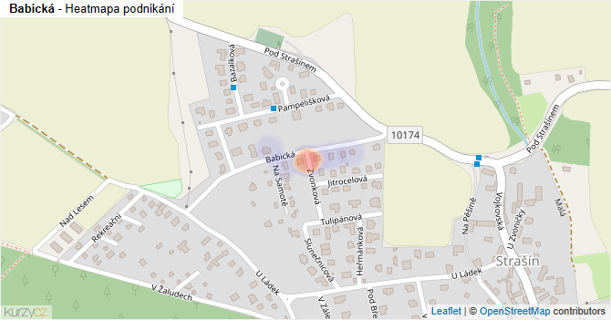 Babická - mapa podnikání