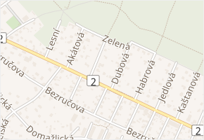 Borová v obci Říčany - mapa ulice