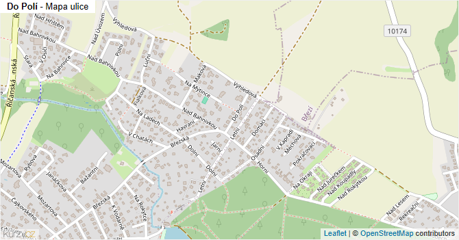 Do Polí - mapa ulice