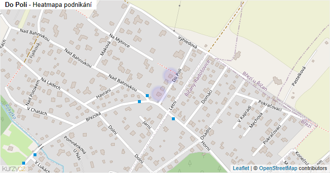 Do Polí - mapa podnikání