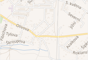 Krameriova v obci Říčany - mapa ulice