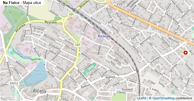 Na Fialce - mapa ulice