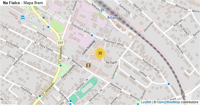 Na Fialce - mapa firem