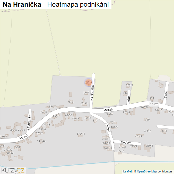 Mapa Na Hranička - Firmy v ulici.