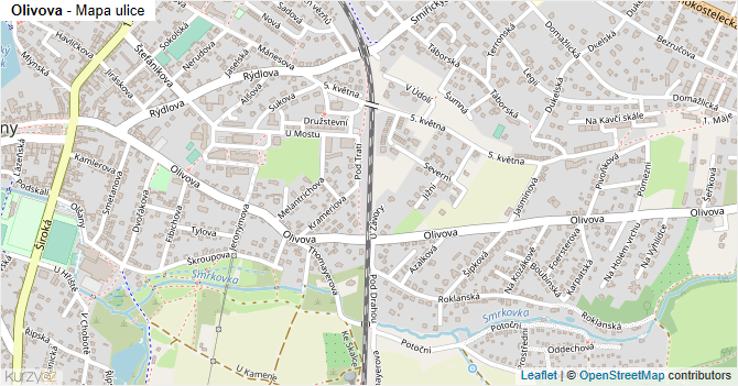 Olivova - mapa ulice