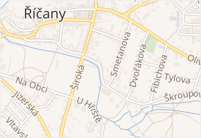 Olšany v obci Říčany - mapa ulice