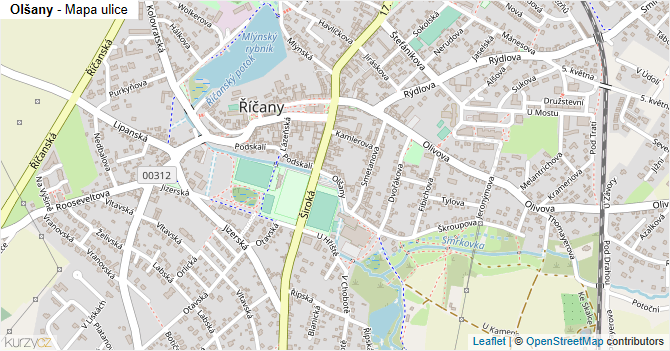 Olšany - mapa ulice