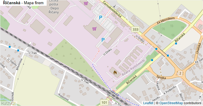 Říčanská - mapa firem