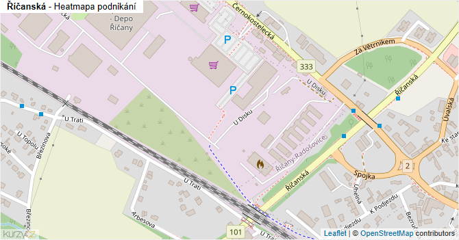 Říčanská - mapa podnikání