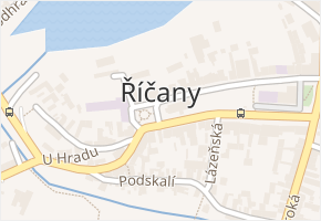 Říčany v obci Říčany - mapa části obce