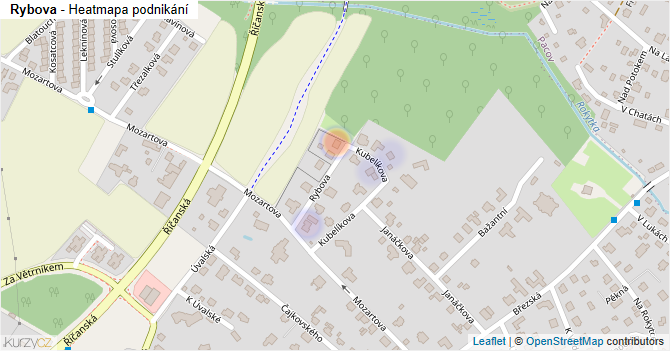 Rybova - mapa podnikání