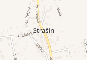 Strašín v obci Říčany - mapa části obce