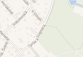 Tyrše a Fügnera v obci Říčany - mapa ulice
