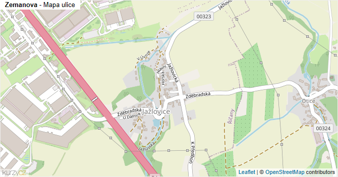 Zemanova - mapa ulice