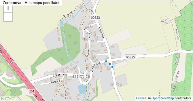 Zemanova - mapa podnikání