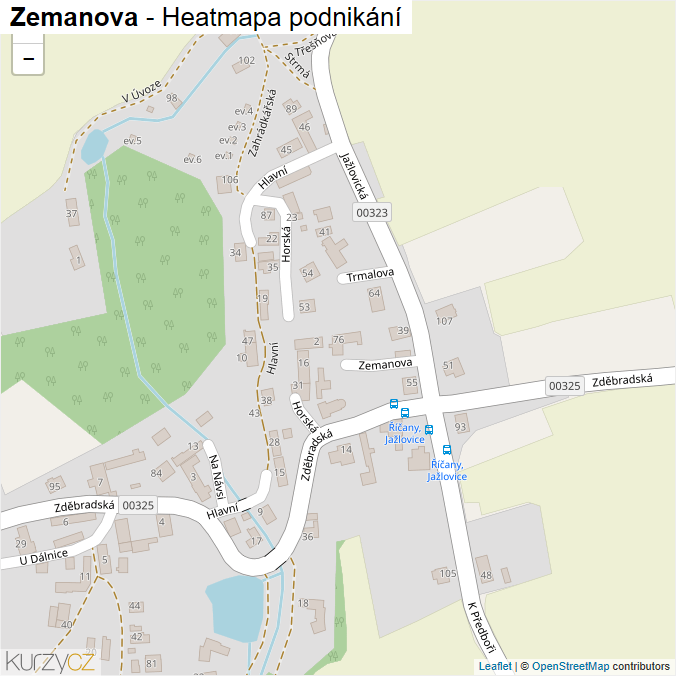 Mapa Zemanova - Firmy v ulici.