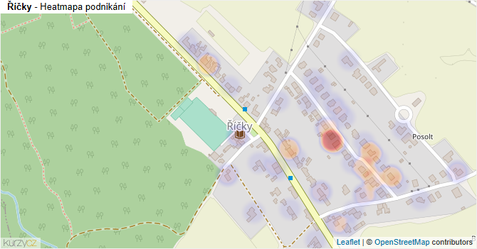 Říčky - mapa podnikání