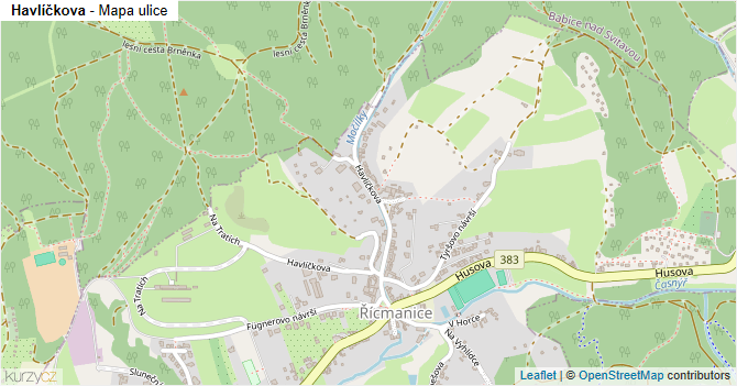 Havlíčkova - mapa ulice