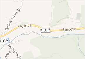 Husova v obci Řícmanice - mapa ulice