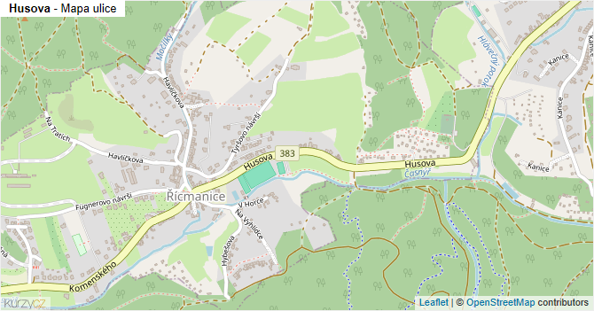 Husova - mapa ulice