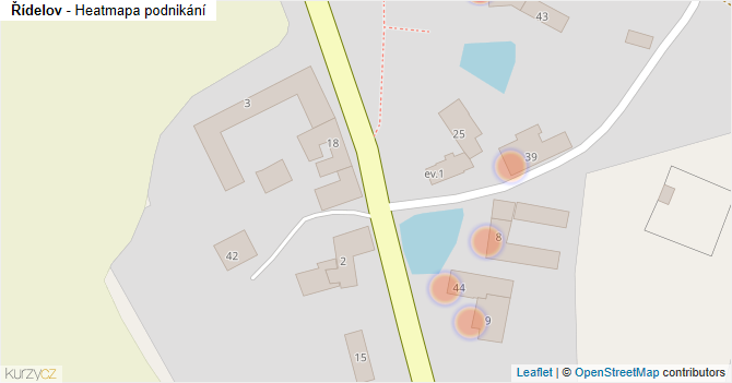 Řídelov - mapa podnikání
